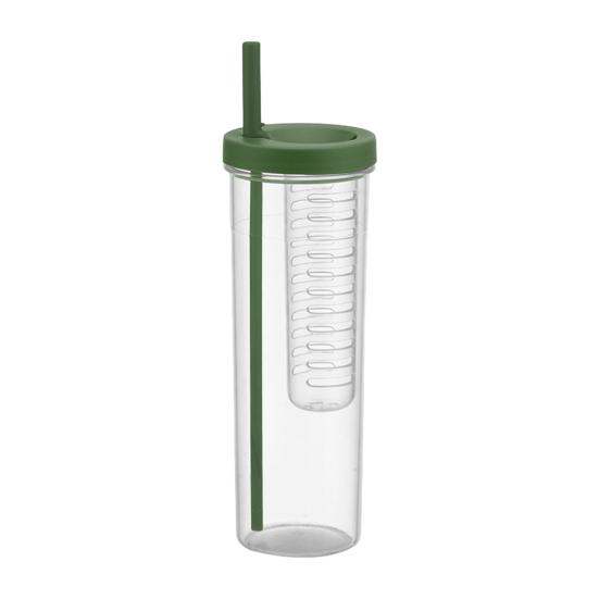 700ml Straw Cup with Foldable Straw Built-in Filter Tea Bin Easy to Clean