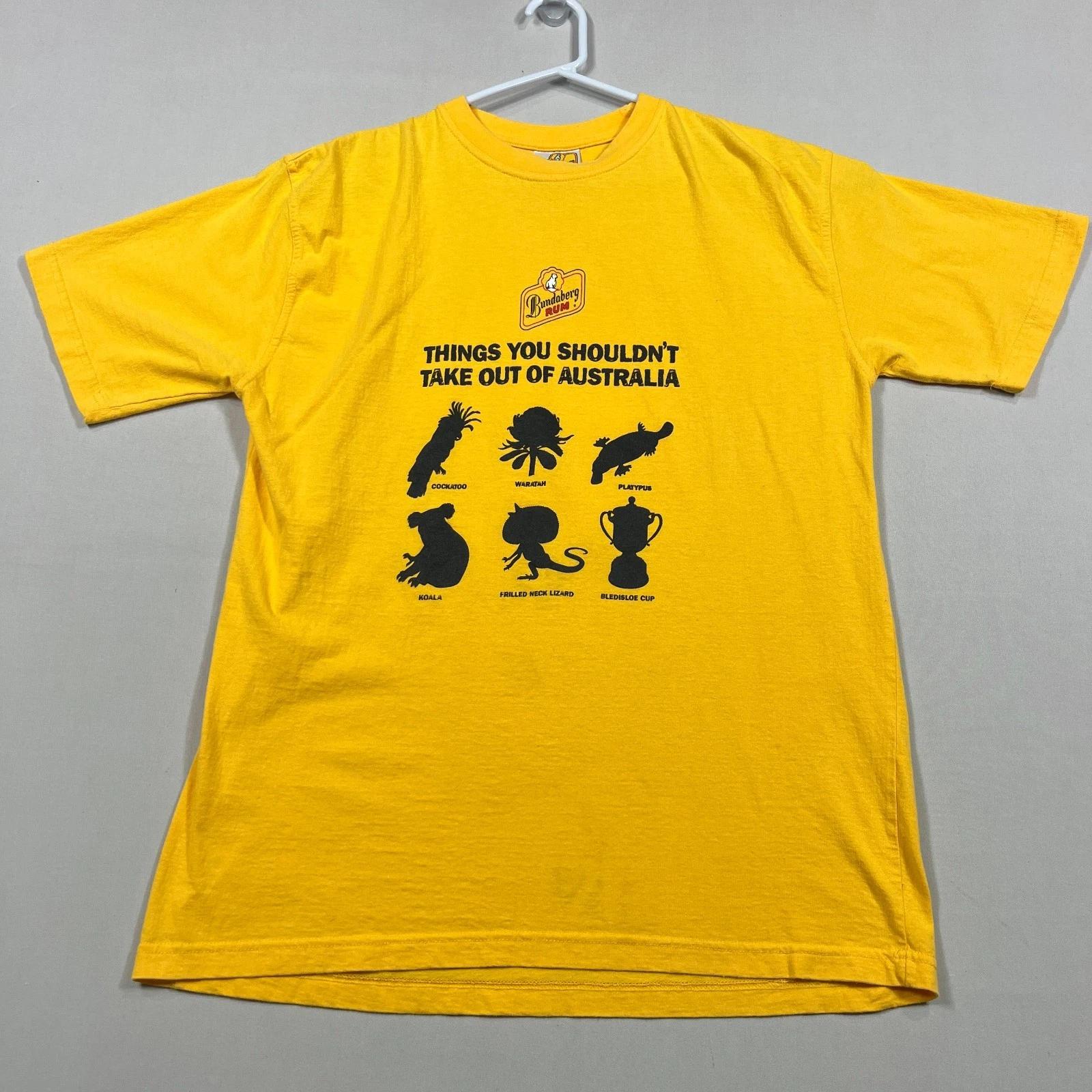 

Bundaberg Rum T Shirt Bundy Rugby Australia Cotton Vintage Tee Mens Large L S