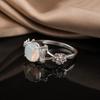Milky Opal Gemstone Silver Customized Ring 925 Sterling Silver White Stone Ring, Opal Gemstone Jewelry CZR-14-20