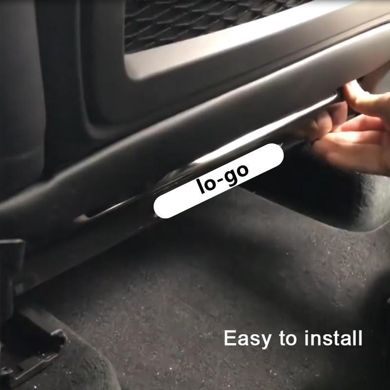Car Seat Anti Kick Strip Back Protective Cover Stainless Steel Car Stickers For Alfa Romeo Giulia Stelvio
