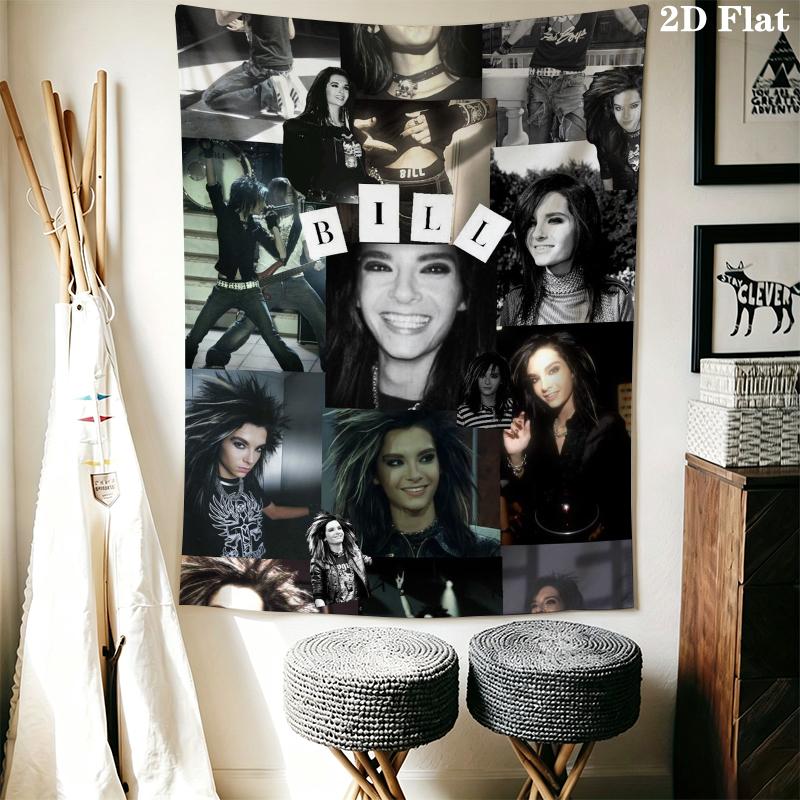 BILL KAULITZ Wall Tapestry Aesthetic Wall Hanging Printed Fabric Blanket Decorative Tapestries for Bedroom Living Room Home Decor