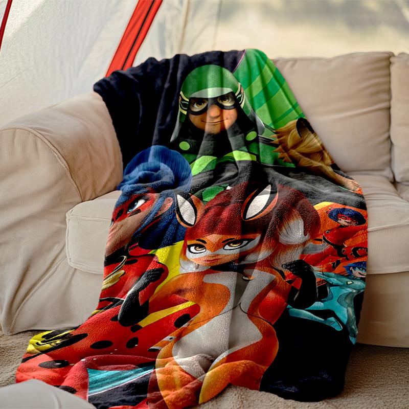 1pc Ladybug Blanket, Super Cozy Printed Home Blanket, All-Season Warmth