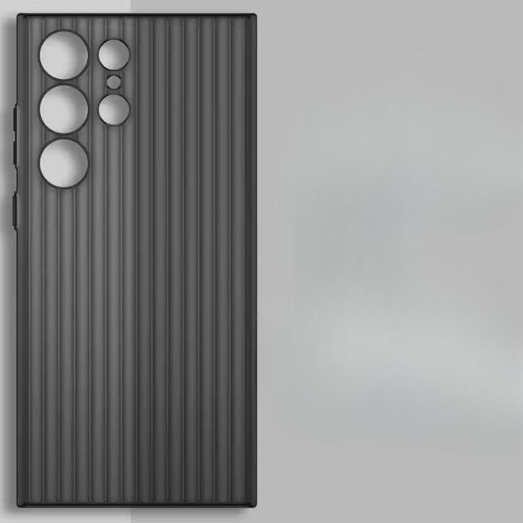 Corrugated Grating Pattern Suitable for Samsung S25edge Mobile Phone Case Ice Fog Matte S24ultra Anti Fall PC Protection Case