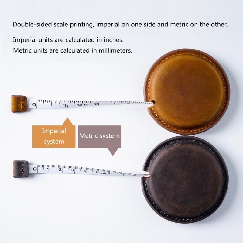 Upgraded Sewing Tape Measure Body Cloth Tailor Craft Dieting Measuring Tape 120cm Retractable Ruler CrazyHorseLeather