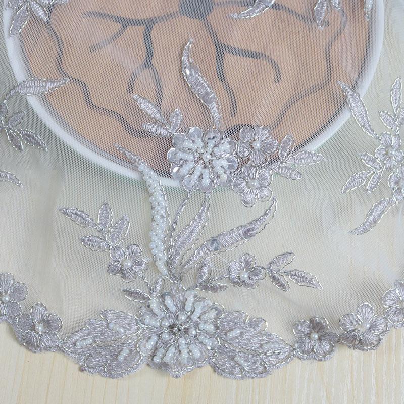 Round mesh Sequin flowers Embroidery table cloth cover wedding tablecloth kitchen Christmas Table decoration and accessories