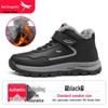 Red Dragonfly Men's Winter High-Top Casual Shoes: Velvet Warm, Soft-Sole, Non-Slip for Middle-Aged and Elderly.