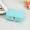 Pastel Double-layer Jewelry Storage Box for Earrings, Rings, and Necklaces - Portable PU Case