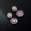 Classic Elegant Flower Drop Earrings Creative Luxury S925 Silver Needle Delicate Long Tassel Earring Fashion Women Jewelry