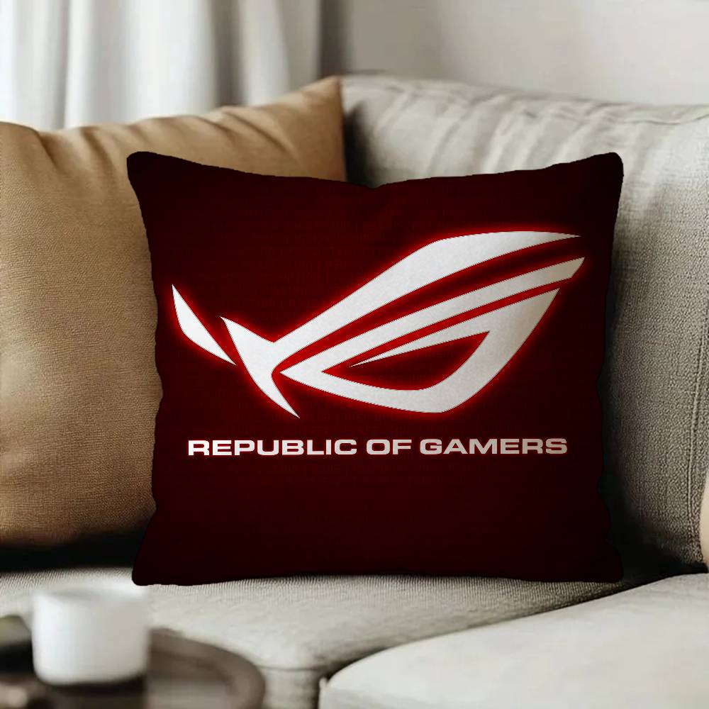 A-AsuS-S R-ROG LOGO Cushion Cover Car Throw Pillow Case For Sofa Car Christmas Gift 40x40cm 45x45cm