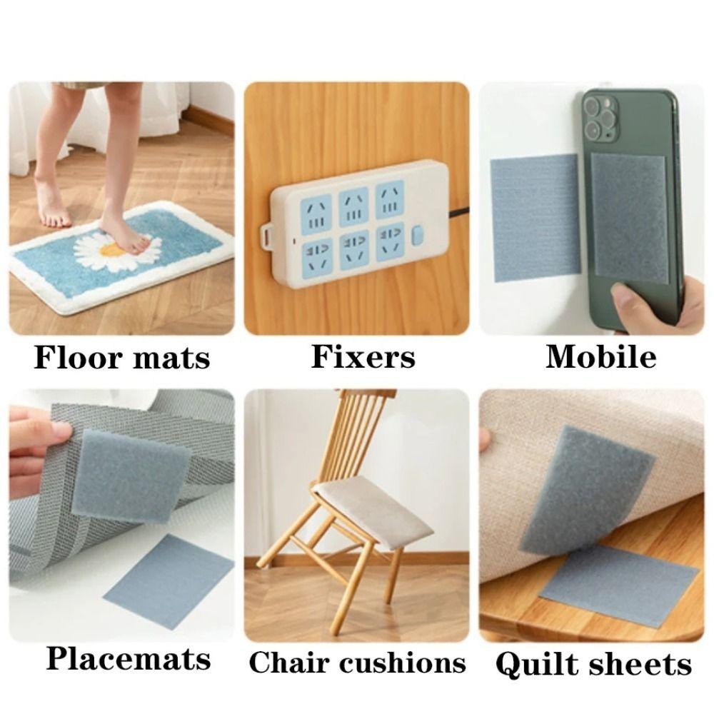 5Pcs Double Sided Magic Fastener Self-Adhesive Fixed Tape Durable Hook and Loop Tape