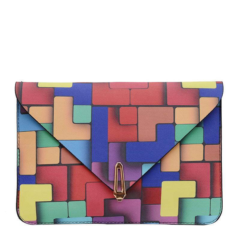 Stylish Colorful Envelope Bag Trendy Fashionable Pu Handbag For Women Casual Use
