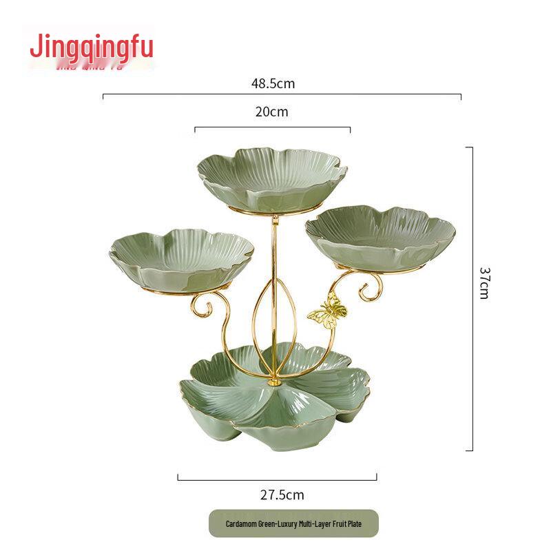 Ceramic Multi-tier Fruit and Snack Serving Tray