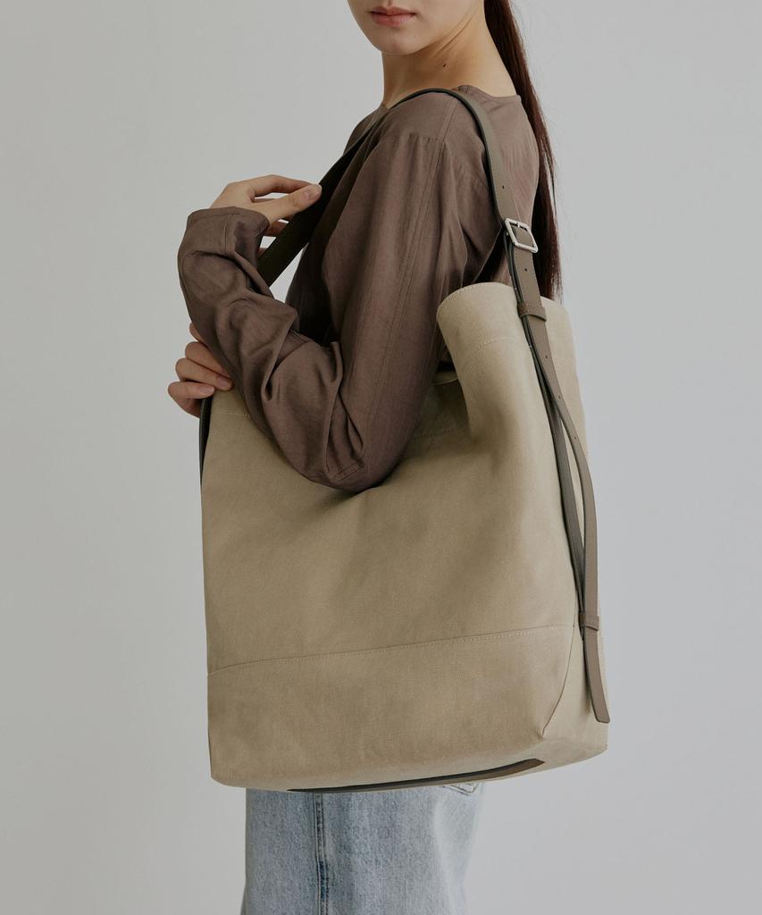 Artid Jane Canvas Bucket Bag_Beige