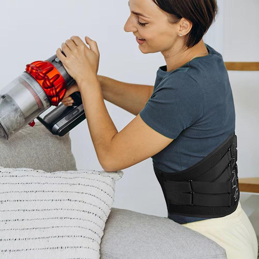 Atmungsaktive Rückenbandage Flexible Federn Lendenstütze Taillenstützgürtel Bandscheibenvorfall