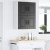 Wall Cabinet PORTO 2 pcs Black Engineered Wood
