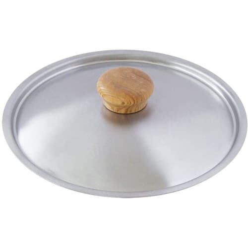 Urushiyama Metal Industry Stainless Steel Frying Pan Lid USF-22, Can also be used on iron frying pans, Stylish Wooden Handle, Made in Japan