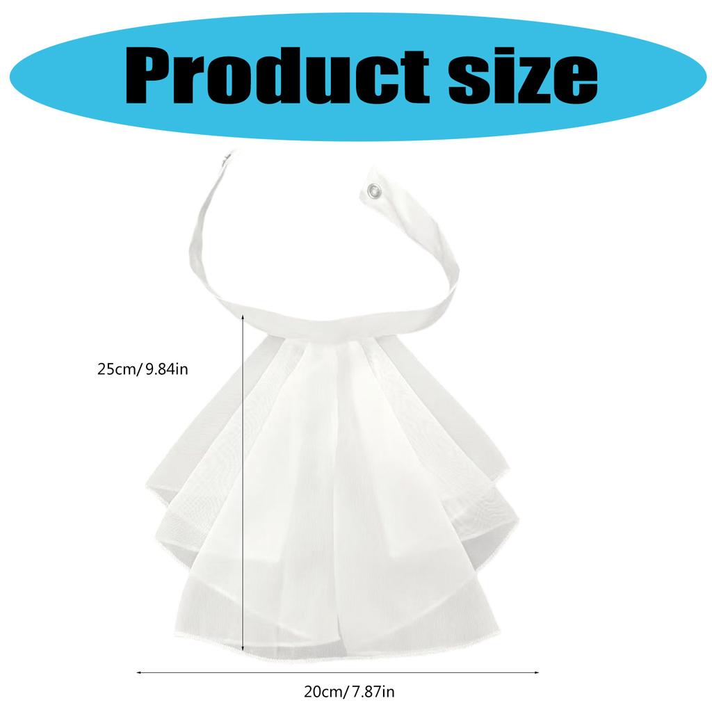 Elegant Chiffon Faux Collar Detachable Multilayer Ruff Collar Neckwear For Wedding Stage Performances Costume Parties