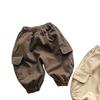 Vintage Korean Style Kids Cargo Pants Casual Unisex Boys Girls Baby Fashion Trousers