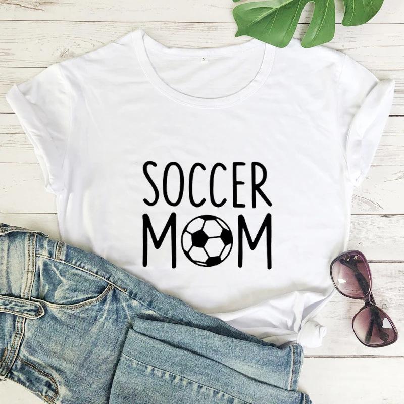 

Футболки женские свободные хлопковые с круглым вырезом и короткими рукавами с принтом «Футбол» 3xl белый