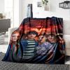 1pc Stranger Things Shadows Tomorrow Flannel Blanket,Ultra Soft Warm Plush Throw for Home Bedroom Bed Sofa Cover Camping Picnic Gift Y72432