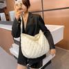 Down Jacket Bag Women's Bag 2026 New Simple Solid Color Tote Bag Autumn and Winter Rhombus Large Capacity Casual Shoulder Bag