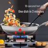 Shangheng 32cm Non-stick 316L Stainless Steel Honeycomb Wok