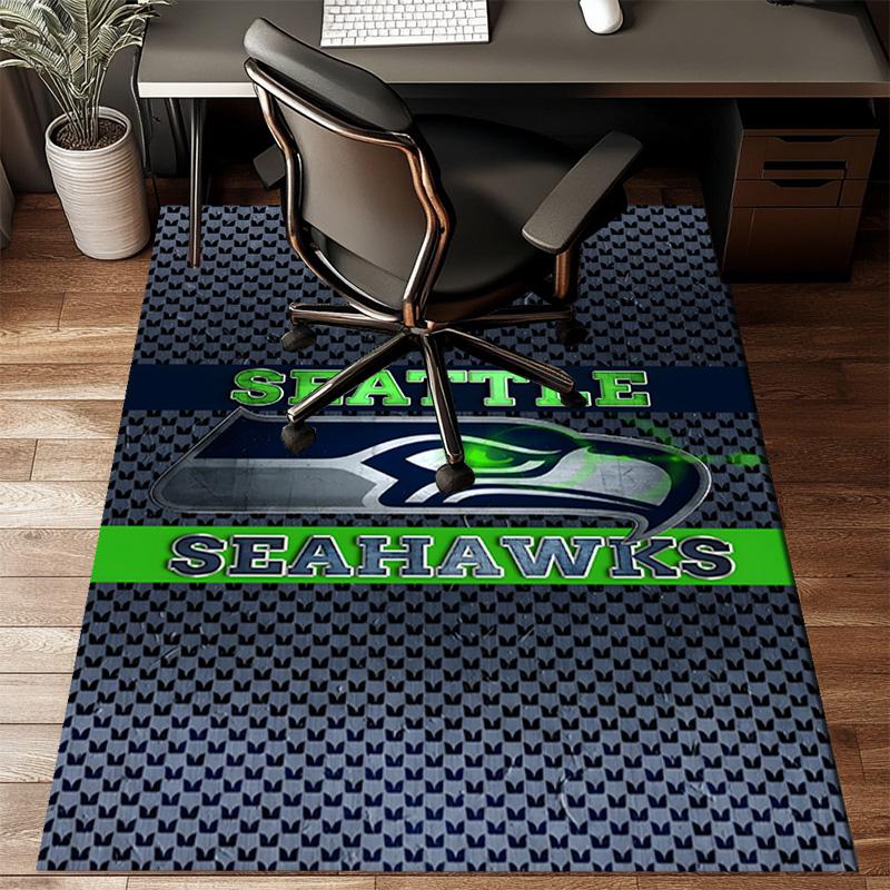 Seahawks Team Spirit Rug Game Carpet, Floor Mat for Bedroom Living Room Entryway Rug, Home Decor Idea Gift for Christmas birthday