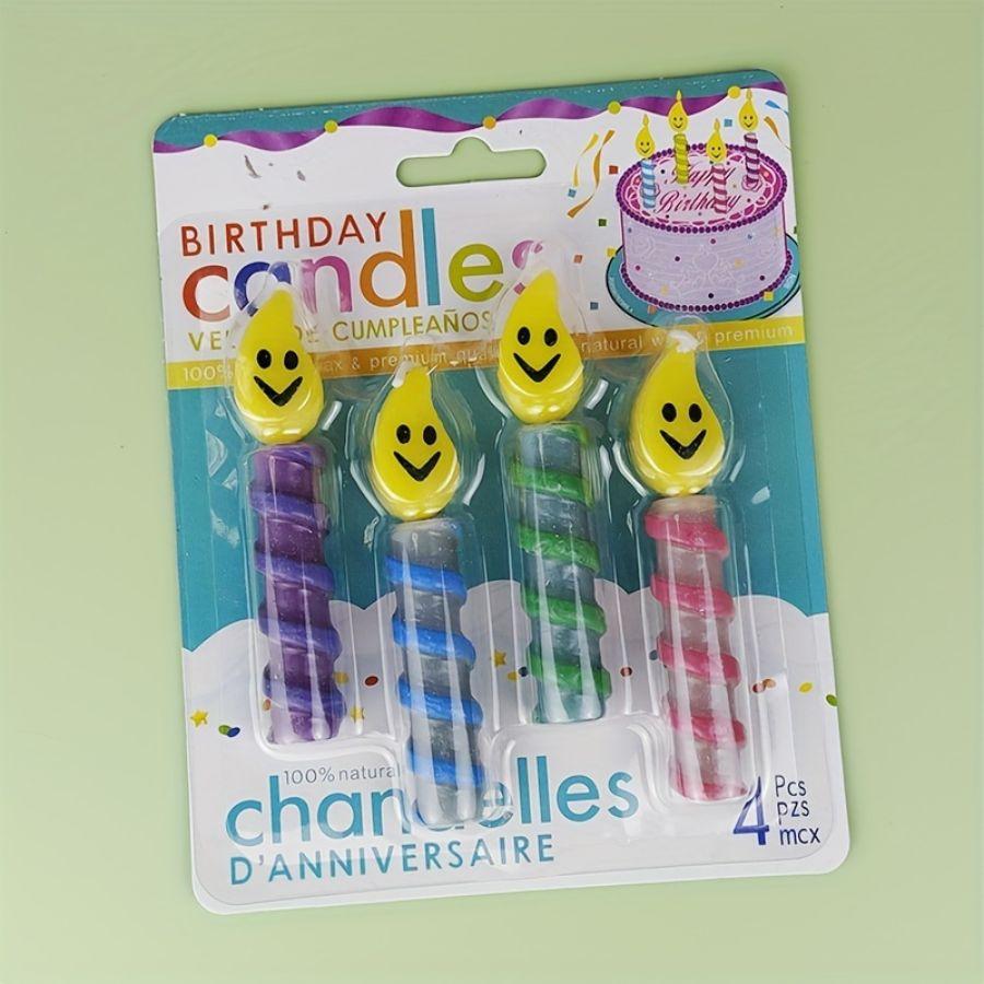 

Birthday Candles Cake Decoration Korean Retro Smile Candles Colorful Star Smile Birthday Party Candles Party Celebrating Candles