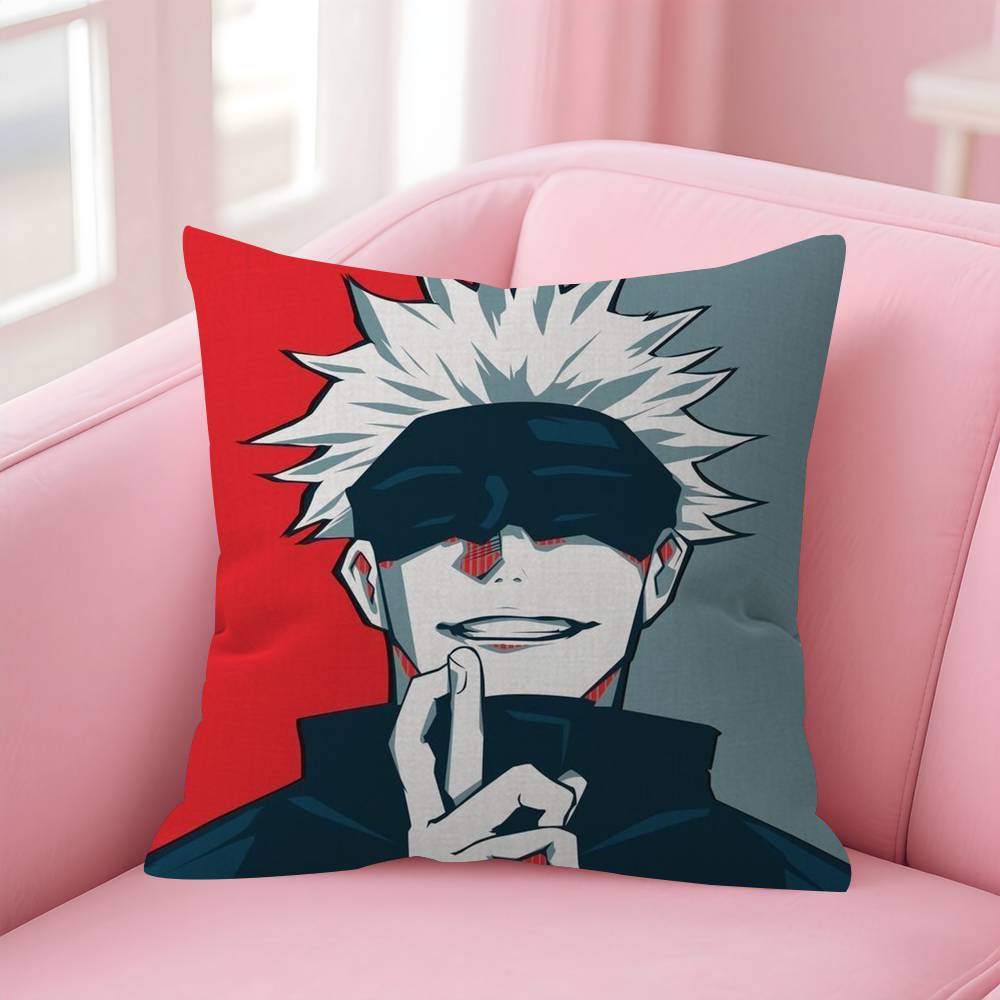 

Satoru Gojo Anime Jujutsu Kaisen Pillow Gift Home Office Decoration Bedroom Sofa Car Cushion Cover case 45x45 30x30 cm