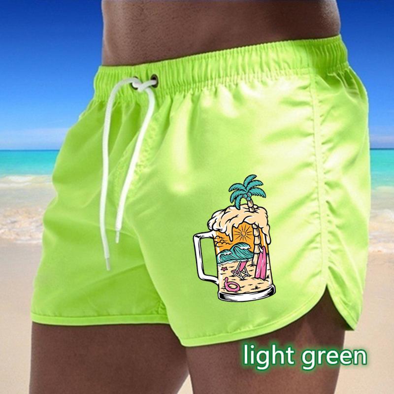 BBK-75 Summer New Men's Quick-Drying Swim Trunks Sports Pants Swimwear Beach Shorts Jogging Shorts Sports Creative Basketball Print