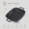 Arth The 10 Inch Pre-Seasoned Cast Iron Grill Pan, Natural Non-Stick, Raised Ridges | 100% Chemical and Toxic Free