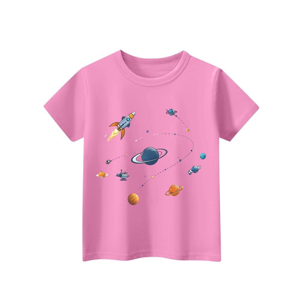 Children's Short Sleeve Neck T-Shirt Animal Print Daily Casual Top