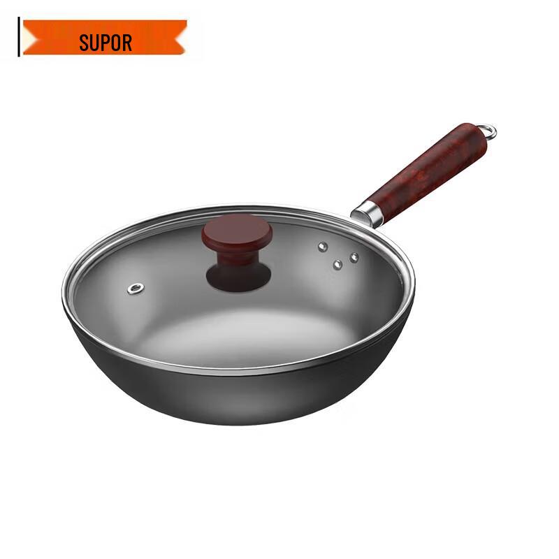 Supor Chushang 32cm Non-Coated Iron Wok