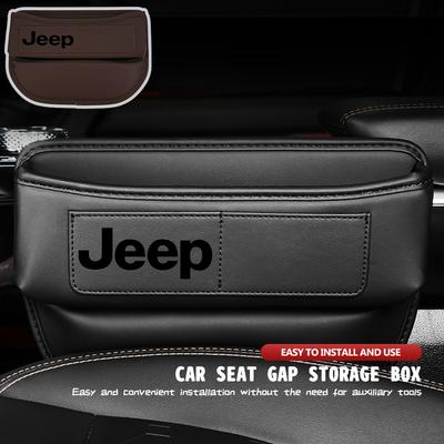 For Leather Car Seat Gap Filler Console Side Crevice Storage Box Compass Renegade Cherokee Wrangler JK Patriot Liberty