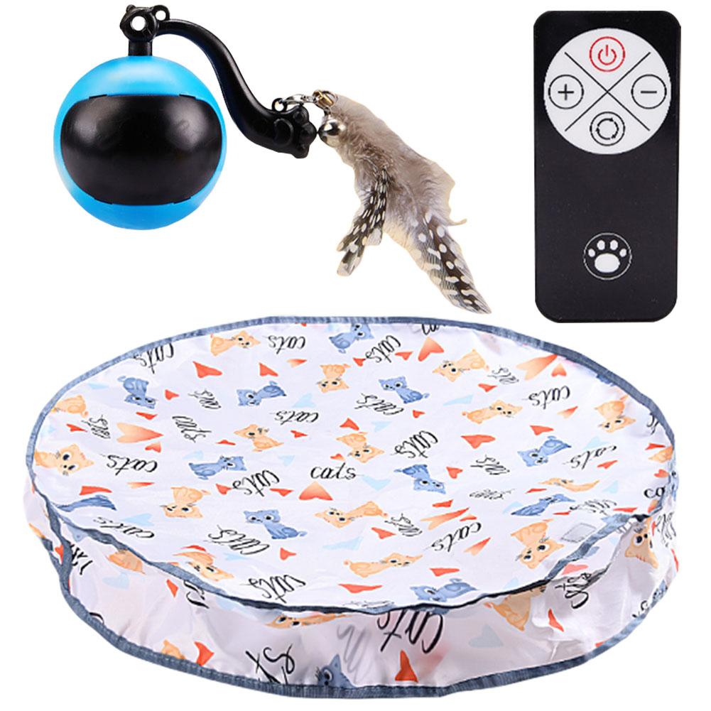 Interactive Cat Toys Ball Fast Rolling In Pouch Automatic Rolling Ball Anti-Depression Pet Toy for Indoor Cat Kitten