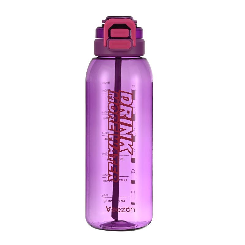 Double Cap Water Cup Large Capacity Outdoor Sports Plastic Kettle Portable Cup for Outdoor Use