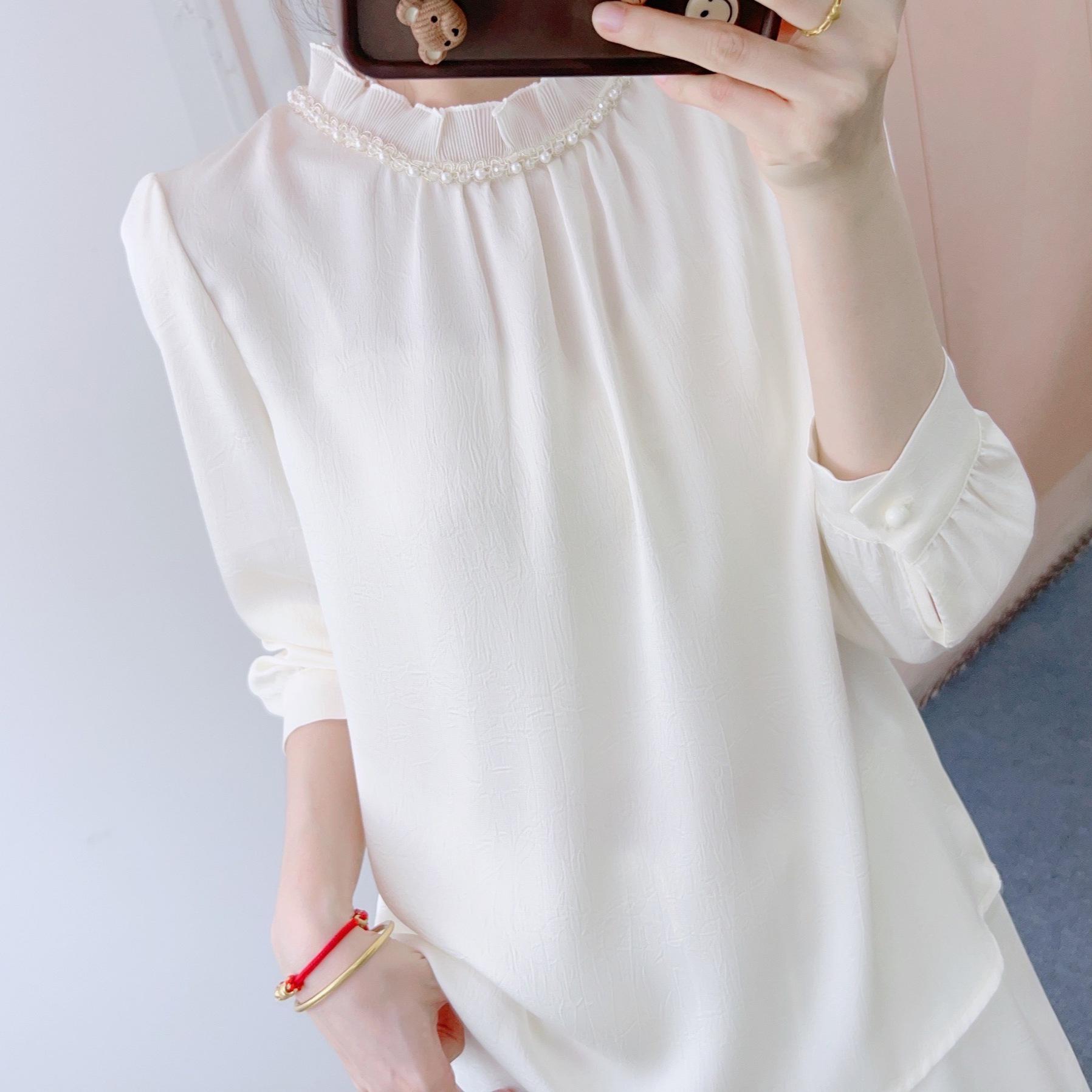 

Elegant Seasonal Versatile Slimming Long Sleeve Pullover XL (suitable for 128-140 jin) абрикосовый