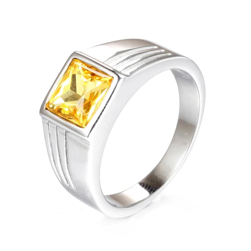 Personality High Quality Big Stone Rings for Men Women Punk Hip Hop 316L Stainless Steel Ring Fashion Jewelry Gifts Dropshipping