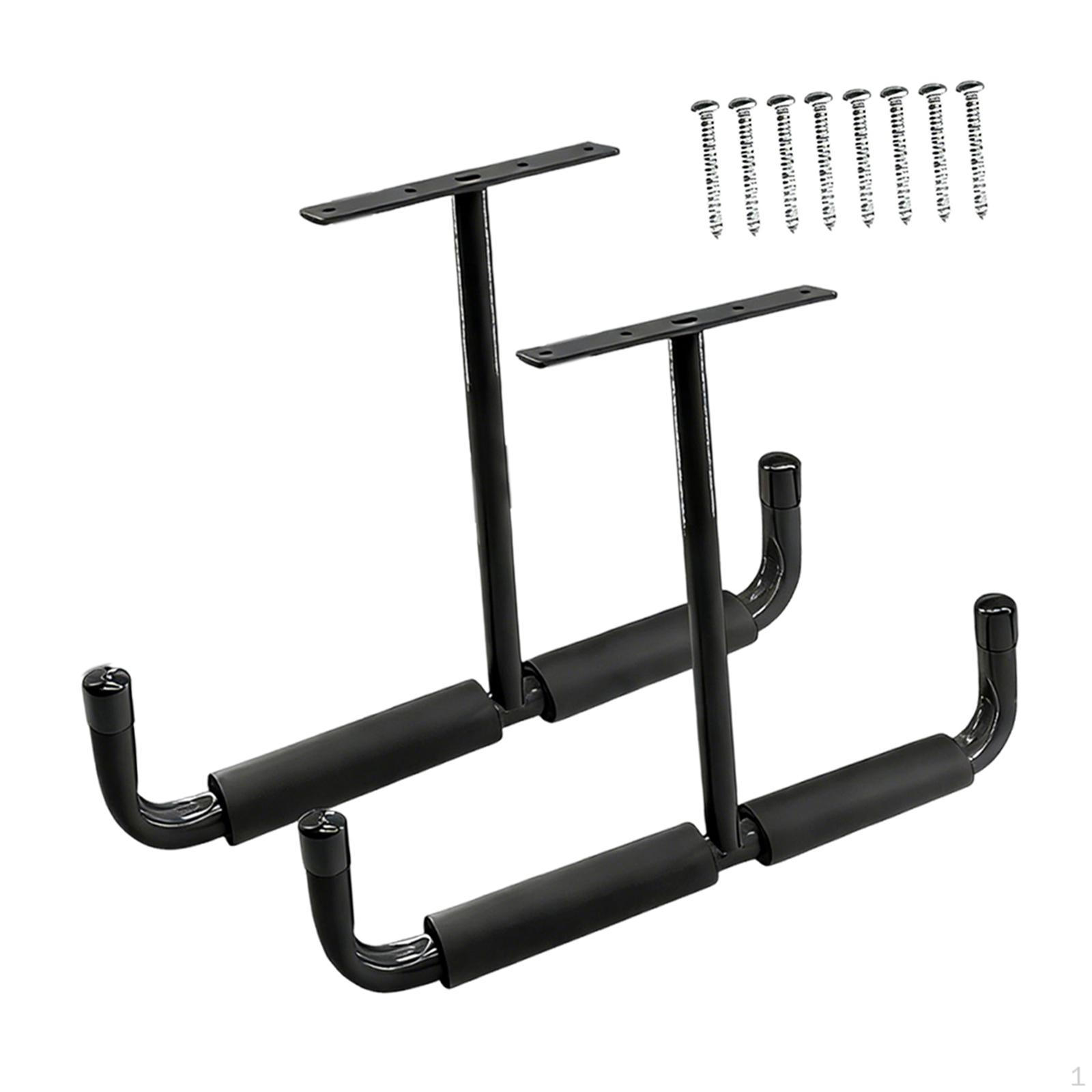 2 Pieces Overhead Garage Storage Hook Hanging Metal Display Rack Heavy Duty Ceiling Hanger for 2180₽