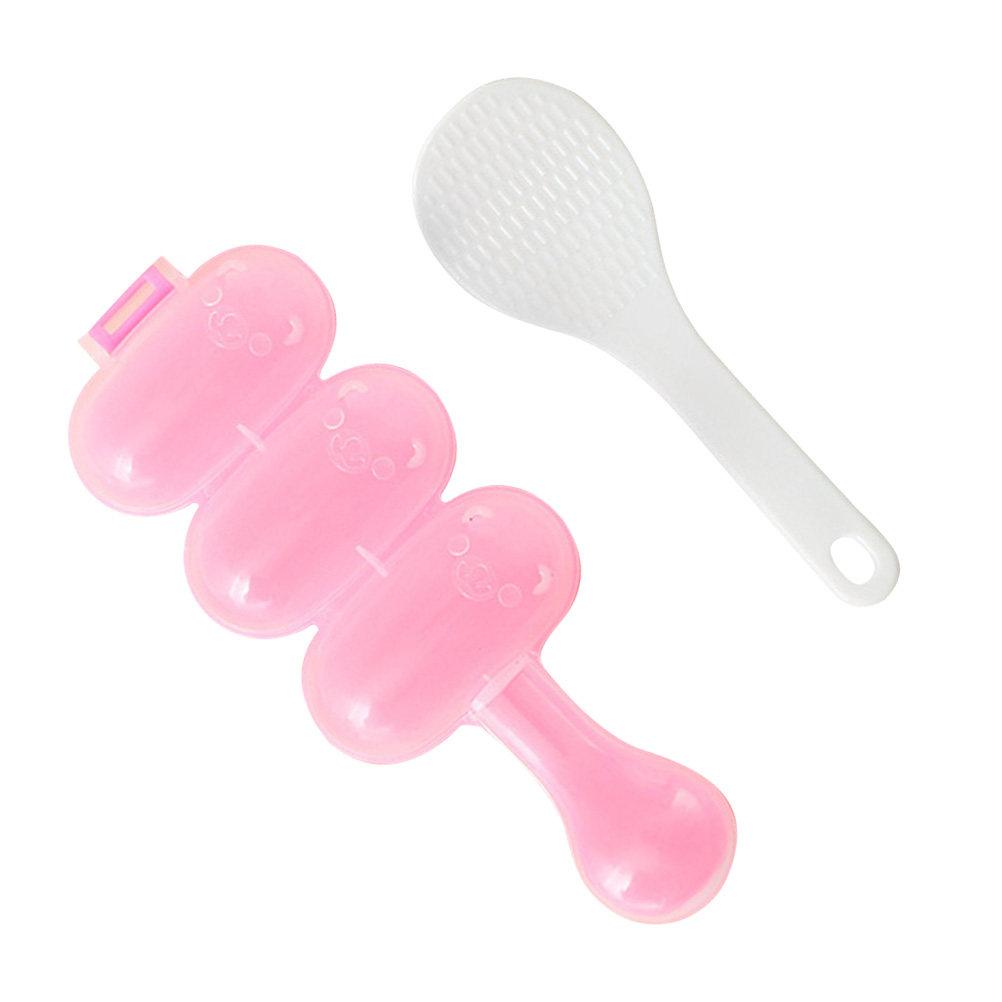 Small Shape DIY Rice Shaper Mold Pink Shake Rice Maker Tool Set for Kitchen Party Plastic Tableware Tool Set for Kitchen