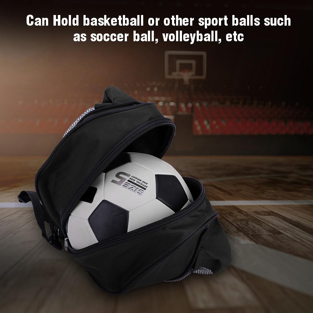 Portable Sports Basketball Football Soccer Ball Storage Ball Single Shoulder Strap (Black)