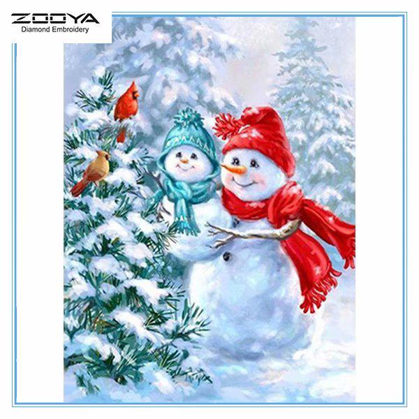 

ZOOYA DIY 3D Алмазная вышивка крестиком домашний декор Снеговик