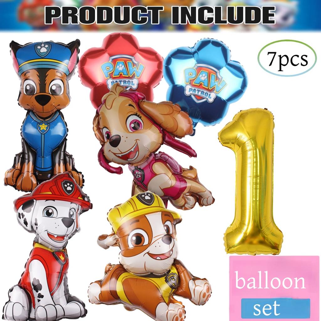 New PAW Patrol Birthday Party Decorations Dog Skye Balloons Plate Tablecloth Gift Bag Baby Shower Kids Party Supplies Toys gifts
