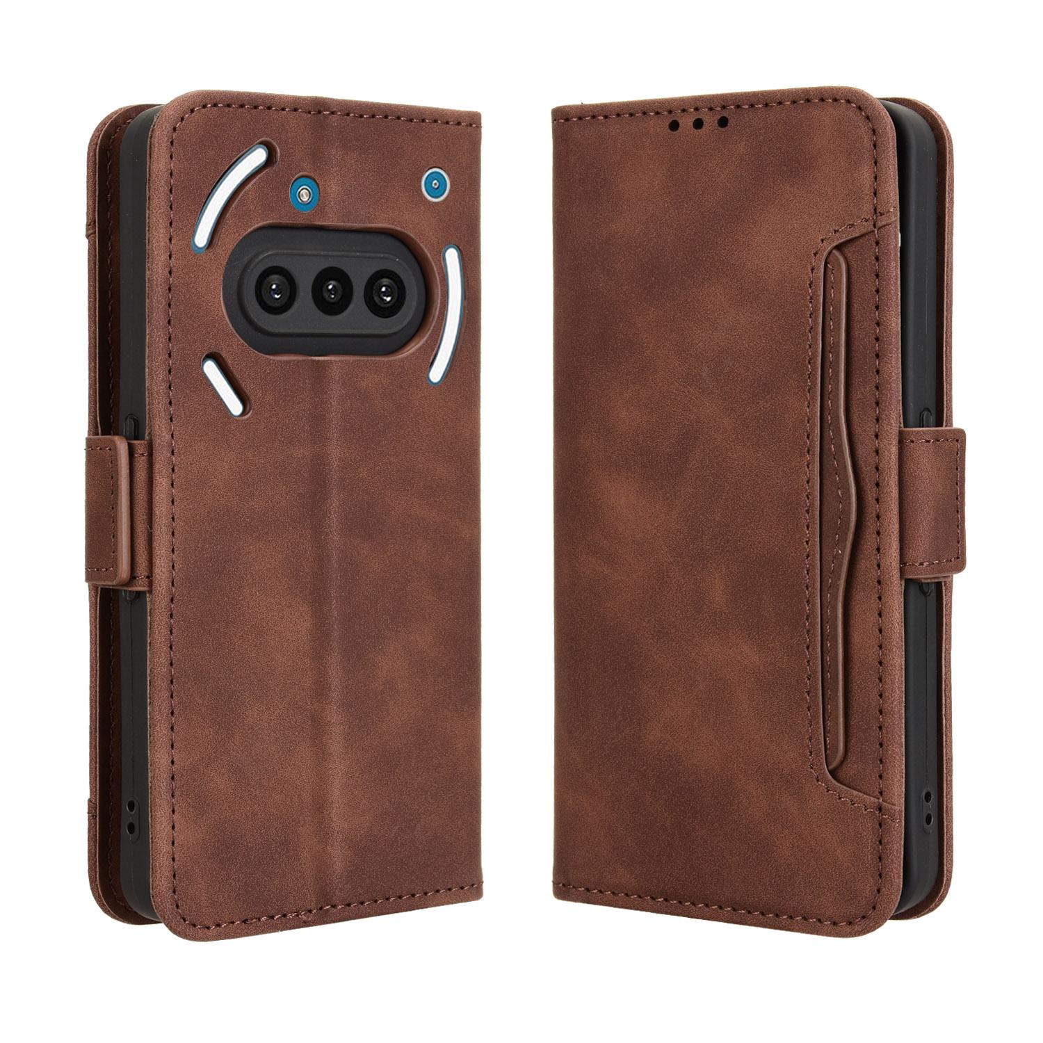 

Телефон Flip Cover for Nothing (3а) Шкіряний чохол [Flip Vintage Leather] Гаманець Протиударний міцний ретро-чохол для телефону for Nothing Phone (3a) коричневий