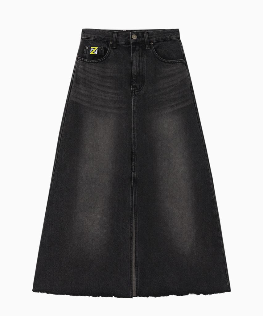 Jenyujeu Mod Midnight Denim Skirt - Dark Gray