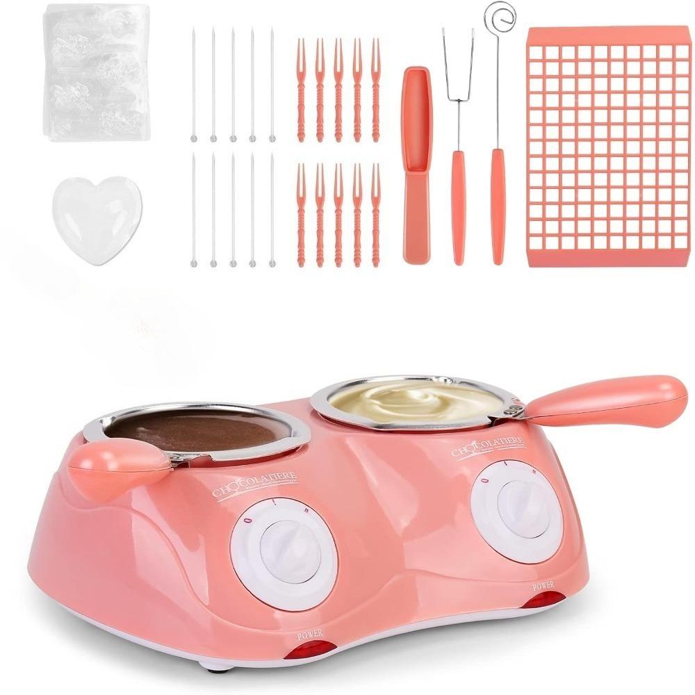 Chocolate Melting Pot Electric Chocolate Fondue Mini Candy Maker Double Melting Pot for Milk Chocolate Butter Candy Dessert Tool