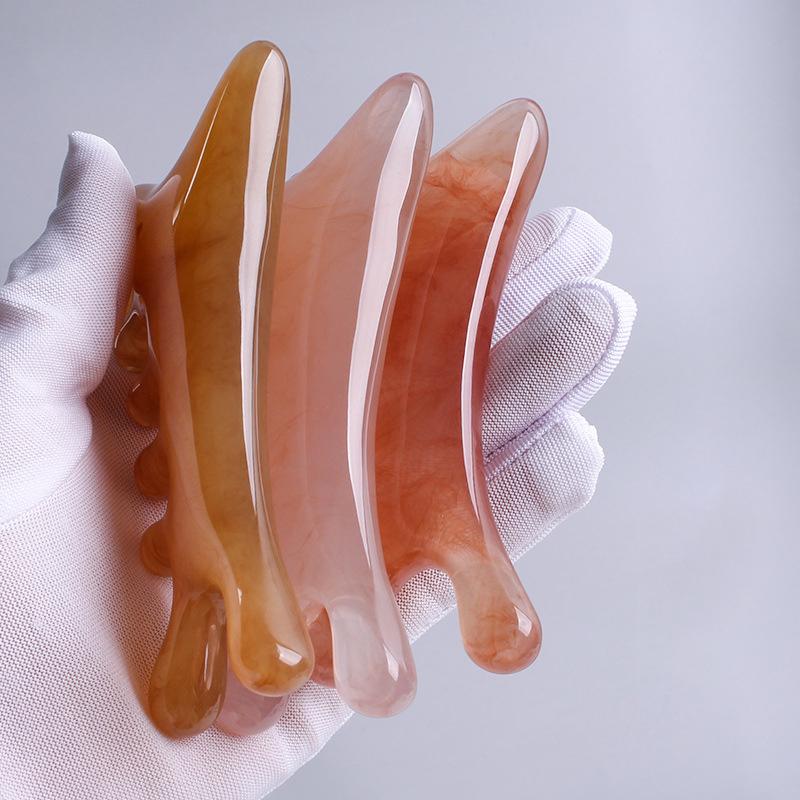Body Meridian Massage Comb Resin Five Wide Tooth Comb Acupuncture Therapy Blood Circulation Anti-Static Smooth Hair Comb