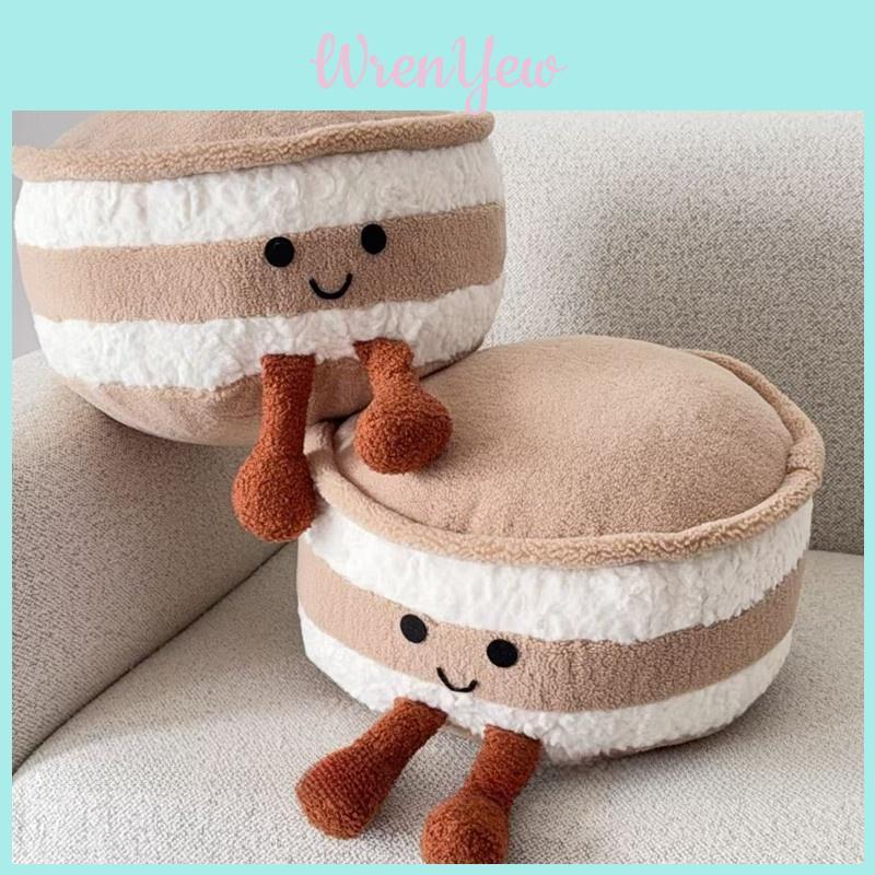 Süßes Kuchen-Plüschkissen für die Heimdekoration Weiches kurzes Plüschkissen für Sofa, Wohnzimmer, Bett