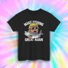 Make Fishing Great Again Shirt Funny Angler Political Parody Graphic Tee S-5XL