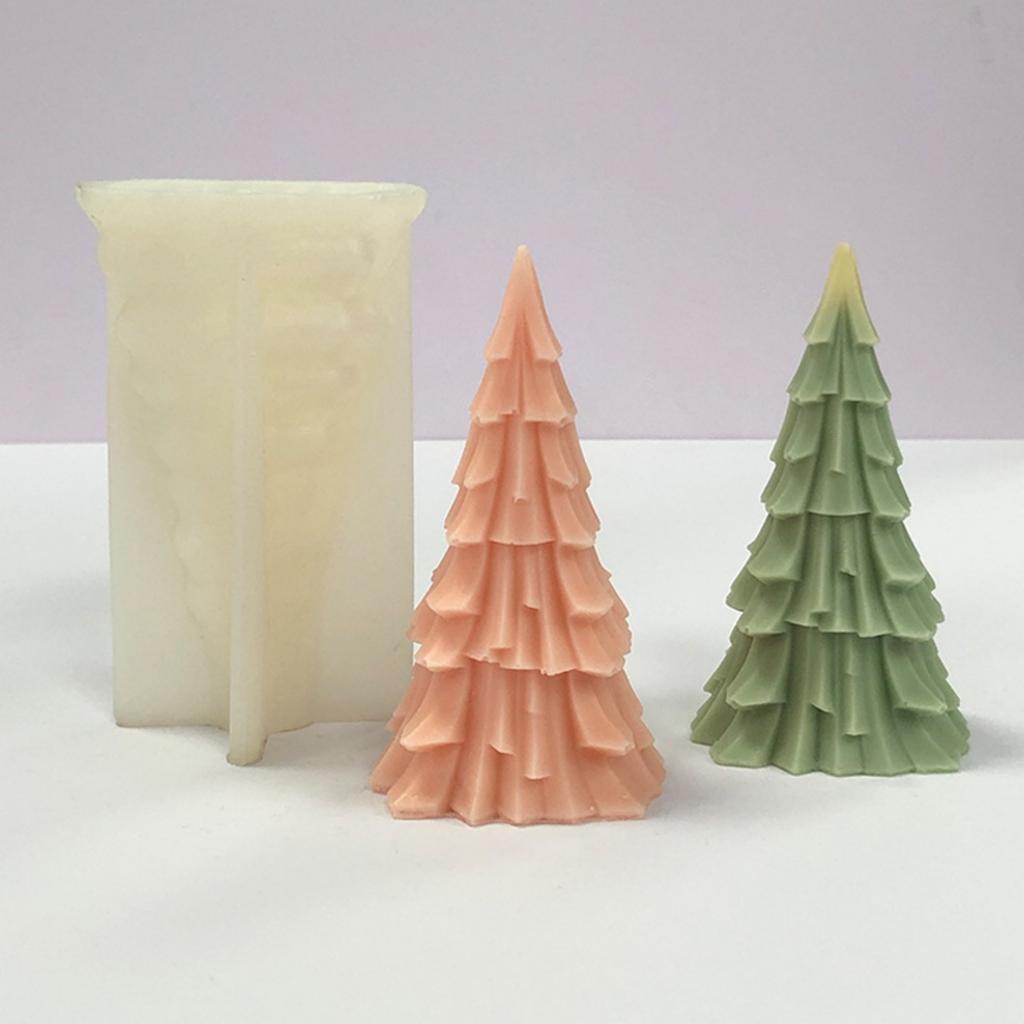 Christmas Tree Candle Mould Silicone Molds Ornament Molds Castings Molds Handmade Plasters Molds Craft Supplies